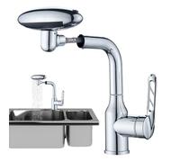 Rubinetto Bagno | Rubinetto Monocomando Per Lavabo Con Bocchetta Rotante | Design del Beccuccio Antigoccia con Rotazione 360° e 4 Modalità per Lavanderia, Camper, Bagno, Doccia