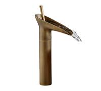Rubinetto bagno stile vintage finitura oro antico miscelatore acqua calda e fred