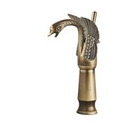 Rubinetto Bagno Swan Bath Basin Brass Faucet Cold And Hot Water Mixer Taps Black/Gold/Antique Bathroom Washbasin Crane(Antique Brass High)