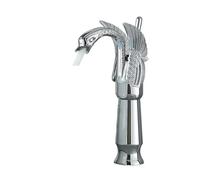Rubinetto Bagno Swan Bath Basin Brass Faucet Cold And Hot Water Mixer Taps Black/Gold/Antique Bathroom Washbasin Crane(Chrome High)