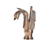 Rubinetto bagno Swan Bath Basin Brass Faucet Cold And Hot Water Mixer Taps Black/Gold/Antique Bathroom Washbasin Crane(Rose Golden Short)