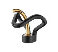 Rubinetto bagno Waterfall Creative Bathroom Basin Faucet Sink Deck Mounted Hot Cold Water Mixer Crane Brass Body Single Hole Taps Mixers(Black gold Short)