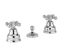 Rubinetto batteria 3 fori con manopole per bidet serie Anais, cromato EURORAMA