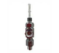 Rubinetto Benzina 1/4" X 1/8" In Ottone Placcato Cromo Adatto Per BSA TRIUMPH