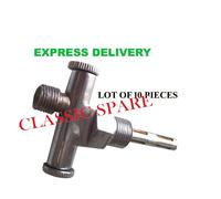 RUBINETTO BENZINA 3/8" x 1/4" DUAL STANTUFFO CROMATO ADATTO A BSA NORTON CON ...