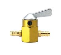 Rubinetto Benzina Moto Interruttore valvola carburante universale in linea da 6 mm e 8, rubinetto benzina/carburante, on-off per motocicletta Montaggio iniezione e accessori per moto(Yellow 8MM)