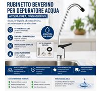 Rubinetto Beverino Depuratore Acqua Osmosi Inversa Cromato Ottone Leva Plastica