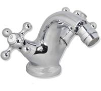Rubinetto bidet miscelatore doppio comando monoforo bagno ottone cromato