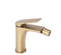 Rea Rubinetto bidet AVALON Brush Gold Miscelatore monocomando in ottone per WC Bagno (Oro spazzolato)