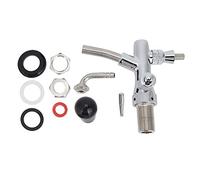Rubinetto Birra Regolabile G5/8 Pollice, Ottone Cromato e Acciaio Inossidabile, Accessori Per Fusti di Birra - Materiali Resistenti, Regolazione Facile, Per Bar e Casa