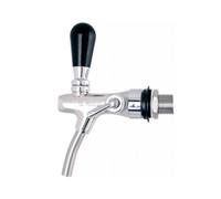 Rubinetto birra, rubinetto spillatore birra - con compensatore, autochiusura, acciaio inossidabile, versione 7 mm