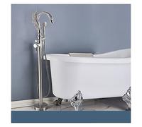 Rubinetto, Black Bathroom BathTab Faucet Floor-stagnistico Miscelatore caldo e freddo Rubinetti speciali Swan a forma di cero d'acqua Vasca da bagno Faucetto(Brushed Nickel B)