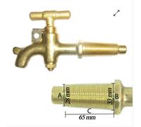 Rubinetto Botte N.7 Botti in Ottone Conico Filetto Con Portalucchetto 27-33 mm