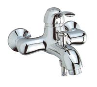 Rubinetto canna bassa monocomando mix a muro per vasca cromato - Mod. Aurora