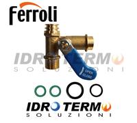 Rubinetto Carico per Caldaia Ferroli Ricambi 39818280 ex 36902150