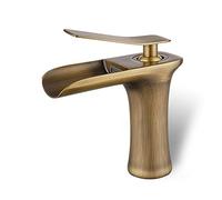 Rubinetto Cascata Ottone Antico Rubinetto Per Lavabo Caldo E Freddo Rubinetto Retro Bagno Monoforo,corto