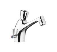RUBINETTO COLLO CIGNO TEMPORIZZATO CON MISCELATORE 1/2"" - Cromo