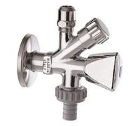 RUBINETTO COMBINATO SOTTOLAVABO LAVATRICE CON PORTAGOMMA 1/2 x 3/4 x 3/8