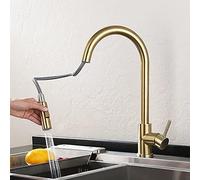 Rubinetto commerciale nero opaco per casa colonica, rubinetto miscelatore da cucina estraibile per acqua calda e fredda, design elegante e funzionale per una decorazione elegante della casa