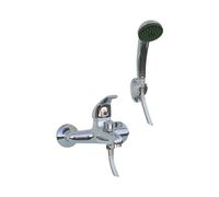 Rubinetto con doccetta flessibile supporto miscelatore monocomando vasca in ottone cromato