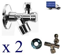 RUBINETTO CON FILTRO A SNODO 1/2 - 3/8 SOTTOLAVABO ALBERTONI KIT 2 PEZZI