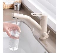 Rubinetto con filtro dell'acqua a 3 vie, rubinetto da cucina con gancio, cromato, maniglia singola, miscelatore per lavello 3 in 1, sistema di depurazione dell'acqua da cucina di alta qualità