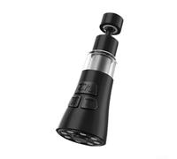 Rubinetto con filtro dell'acqua del lavandino con rotazione a 360 gradi, filtro dell'acqua in acciaio inossidabile 316, filtro dell'acqua anti-spruzzi staccabile per bolle, lama, doccia (nero)