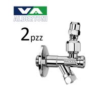 Rubinetto con filtro inox a snodo sottolavabo kit 2 pezzi pesante ottone cromato