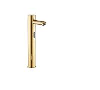 Rubinetto con sensore a infrarossi in oro, montaggio su ponte, touch, rubinetto induttivo for acqua, rubinetti for lavabo del bagno(Rose Gold-Cold)