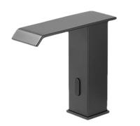 Rubinetto con sensore per bagno, miscelatore automatico a infrarossi in ottone a cascata, per lavello, finitura cromata, design alto