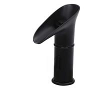 Rubinetto con sensore, rubinetto automatico con sensore a infrarossi, rubinetto a cascata, miscelatore per lavabo, rubinetto da bagno, rubinetto da cucina, altezza erogatore 100 mm (nero)