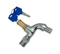 Rubinetto con serratura antifurto con chiave, 1/2 filettatura in lega di zinco, per irrigazione da giardino, lavaggio auto luoghi pubblici (2)