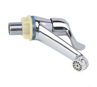 Rubinetto cromato per lavabo dell'acqua fredda per lavabo da bagno con struttura in lega di zinco e ingresso filettato da 1/2 pollice per un funzionamento affidabile