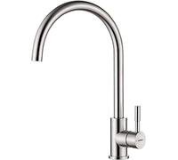 RUBINETTO CUCINA ACCIAIO INOX BOCCA ALTA G4008 DESIGN MODERNO RESISTENTE FACILE