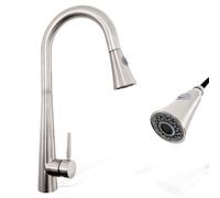Rubinetto Cucina Canna Alta Estraibile Inox Getto Doccetta Lavello Moderno