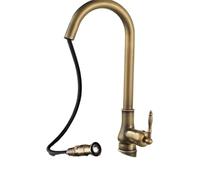 Rubinetto Cucina con Doccetta Estraibile Rubinetto estraibile antispruzzo for cucina in stile antico, lavabo, lavello universale caldo e freddo, ugello retrò francese(Color2)