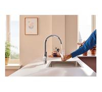 Grohe Blue Pure Start Curve miscelatore cucina a tre vie con attacco per acqua filtrata, finitura cromo - 30592000