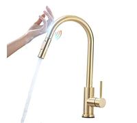 Rubinetto Cucina Con Sensore Touch, Con Doccetta Estrabile & Spruzzo a 2 Modalità, Ottone Girevole a 360°Miscelatore Cucina E Fredda E Calda Regolabile Rubinetto, Miscelatore Monocomando Per Lavello
