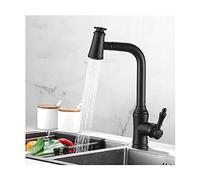 Rubinetto Cucina Estraibile, Miscelatore Acqua Calda E Fredda, Rotazione A 360 ° Maniglia Singola Lavaggio Verdure Rubinetti, Interruttore Rotante Uscita Dual Mode,B(A)