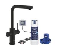 Rubinetto Cucina Grohe Blue Pure Minta Nero Opaco Bocca a L con Doccetta Estraib