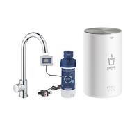 GROHE Red Mono Set robinets d'eau froide, portée 153mm, bec C, avec GROHE Red chauffe-eau taille M, 30085001, 30085001, Colorazione: cromo