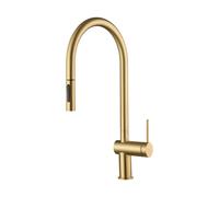 Imex Rubinetteria - Berna miscelatore cucina con bocca estraibile Oro spazzolato