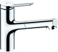 Hansgrohe Zesis M33 - Miscelatore da lavello 150, con doccetta estraibile, cromo 74800000