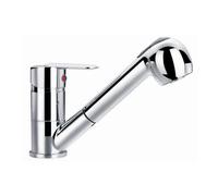 Idro Bric Rubinetto Cucina Miscelatore Lavello monoforo con Doccetta Estraibile cromato lucido -SCARUB0179CR serie Ray