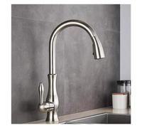 Rubinetto cucina nera 360 rotazione mazzo rubinetto a due modalità di acqua di uscita tocco di mixer caldo freddo, rubinetto da bagno cromato