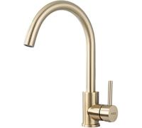 Rubinetto cucina oro, monocomando, rotazione 360°, acciaio inox 304