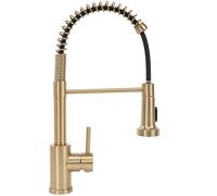 Rubinetto cucina Rea Colin oro spazzolato + aceto domestico