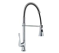 Rubinetto Cucina Rubinetto Ottone Acqua Mista Calda e Fredda 2 Funzioni Molla Rotazione Universale Cromato Miscelatori Cucina