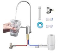 Rubinetto Cucina, Rubinetto per Lavello da Cucina a Una via Compatibile con Amway Espring Filtro Dell'acqua con Beccuccio Girevole a 360 ° Rubinetto Lavello Cucina con Adattatori per Rubinetto