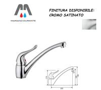 RUBINETTO CUCINA VICARIO MISCELATORE LAVELLO BASSO SOUND CROMO SATINATO 400183CS